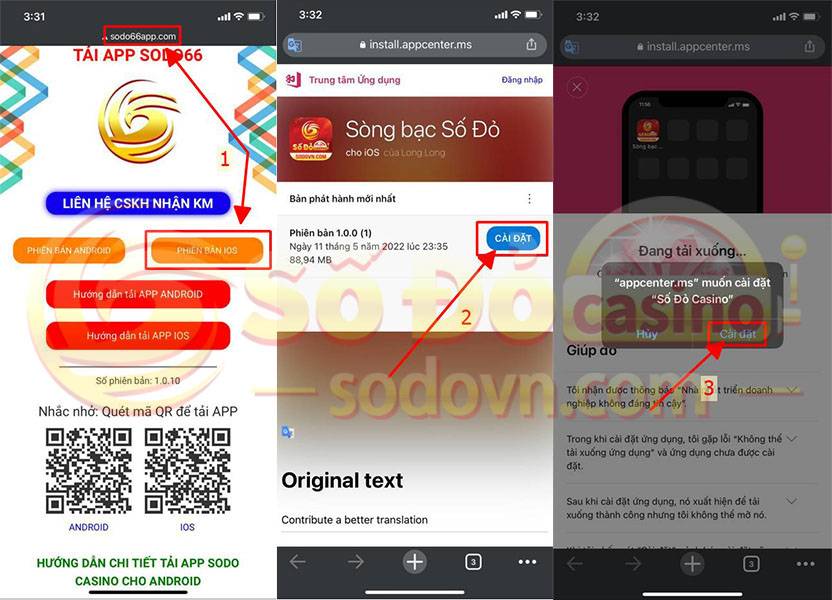 Hướng dẫn tải app Sodo phiên bản Ios
